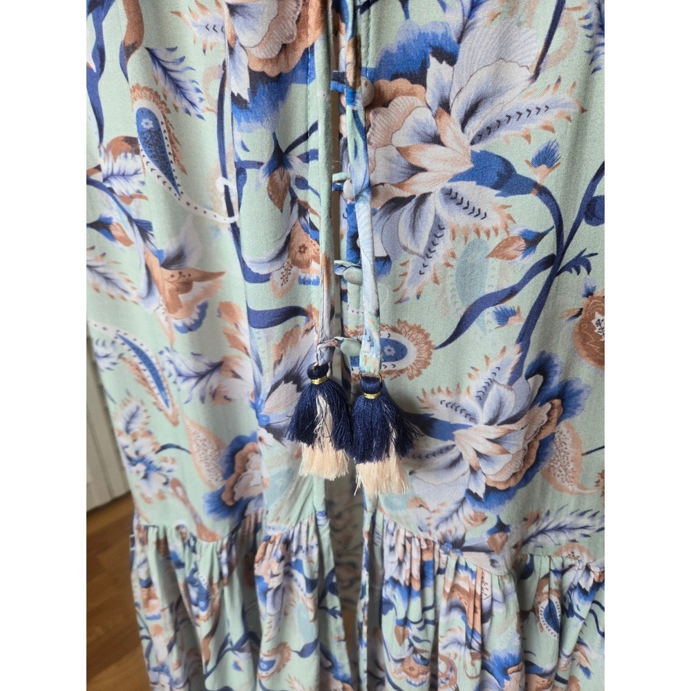 Gypsiana Collective Floral Paisley Maxi Dress L Romantic Cottage Boho Garden - Picture 4 of 11